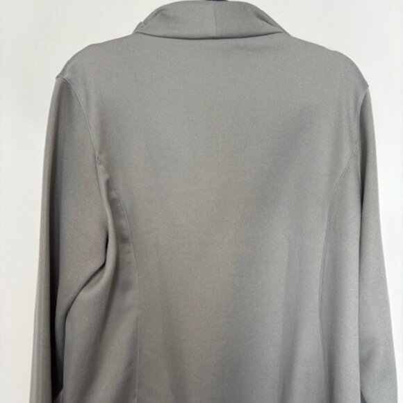 NEW SIMPLY VERA WANG STYLISH  SHIMMER SILVER COWL ZIP UP LINED JACKET. SZ. XXL - Picture 5 of 5